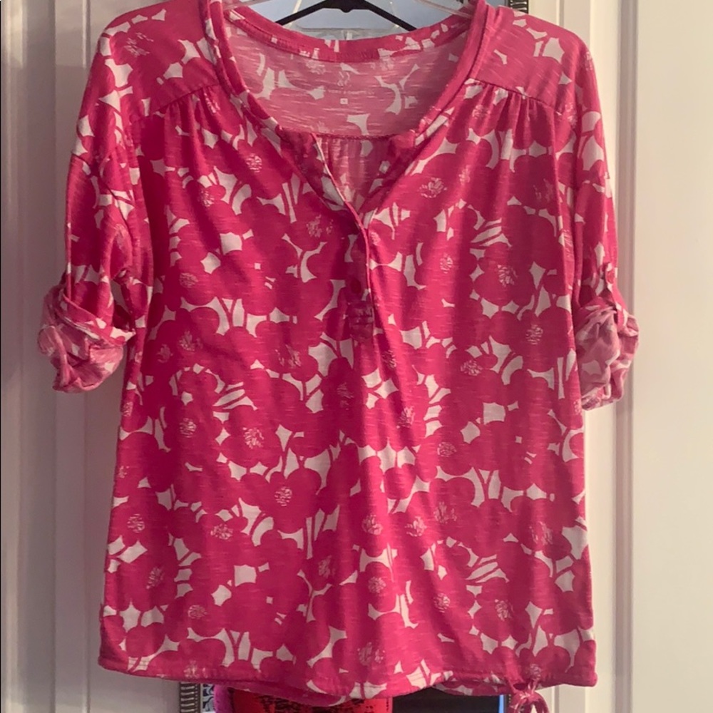 Pink floral top